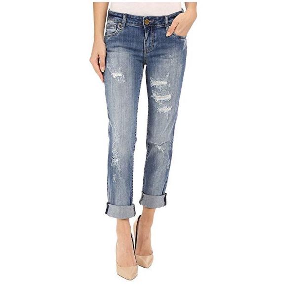 Kut from the Kloth Denim - Kut FTK Destroyed Distressed Skinny Jeans 2